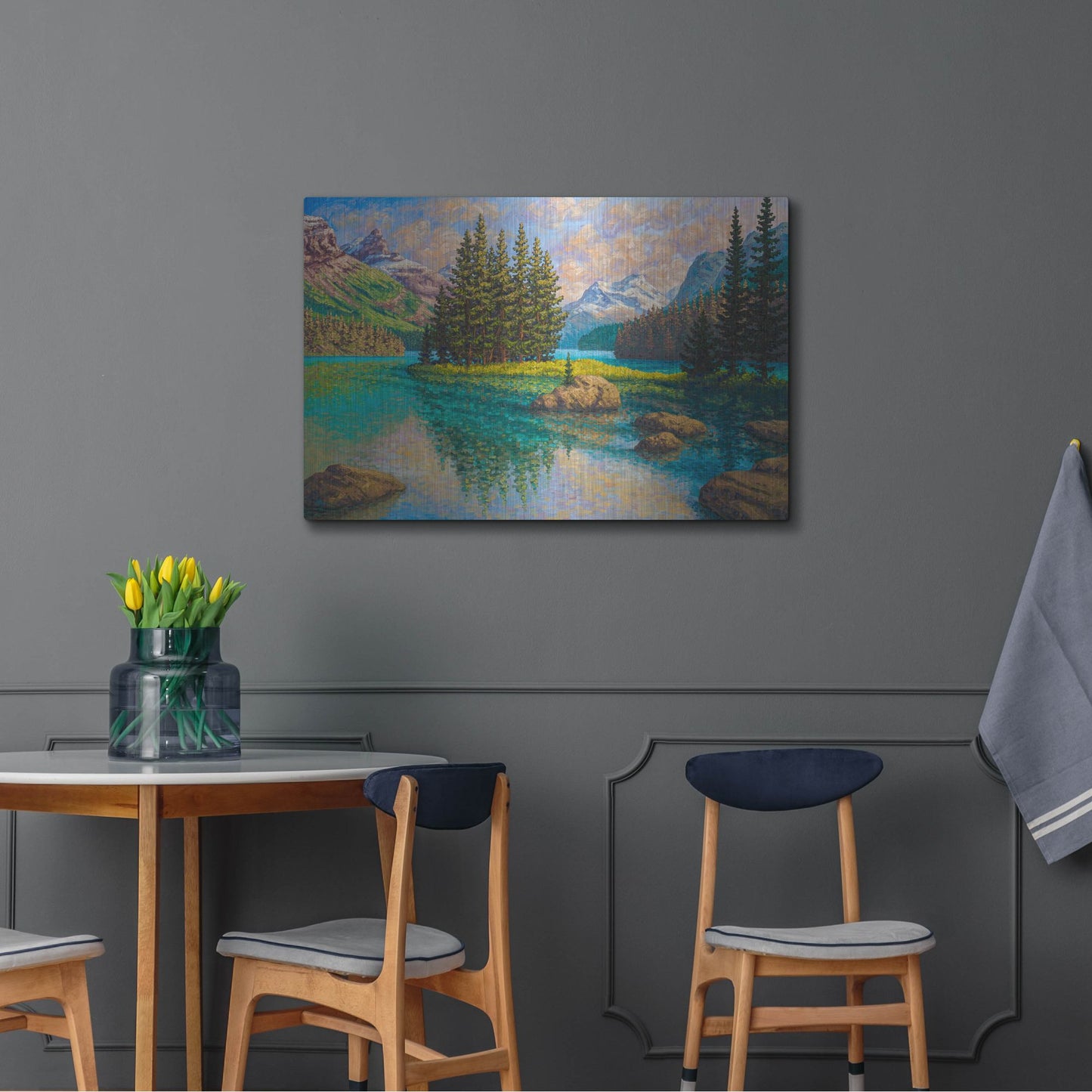 Luxe Metal Art 'Spirit Of Maligne' by Joe Reimer, Metal Wall Art,36x24