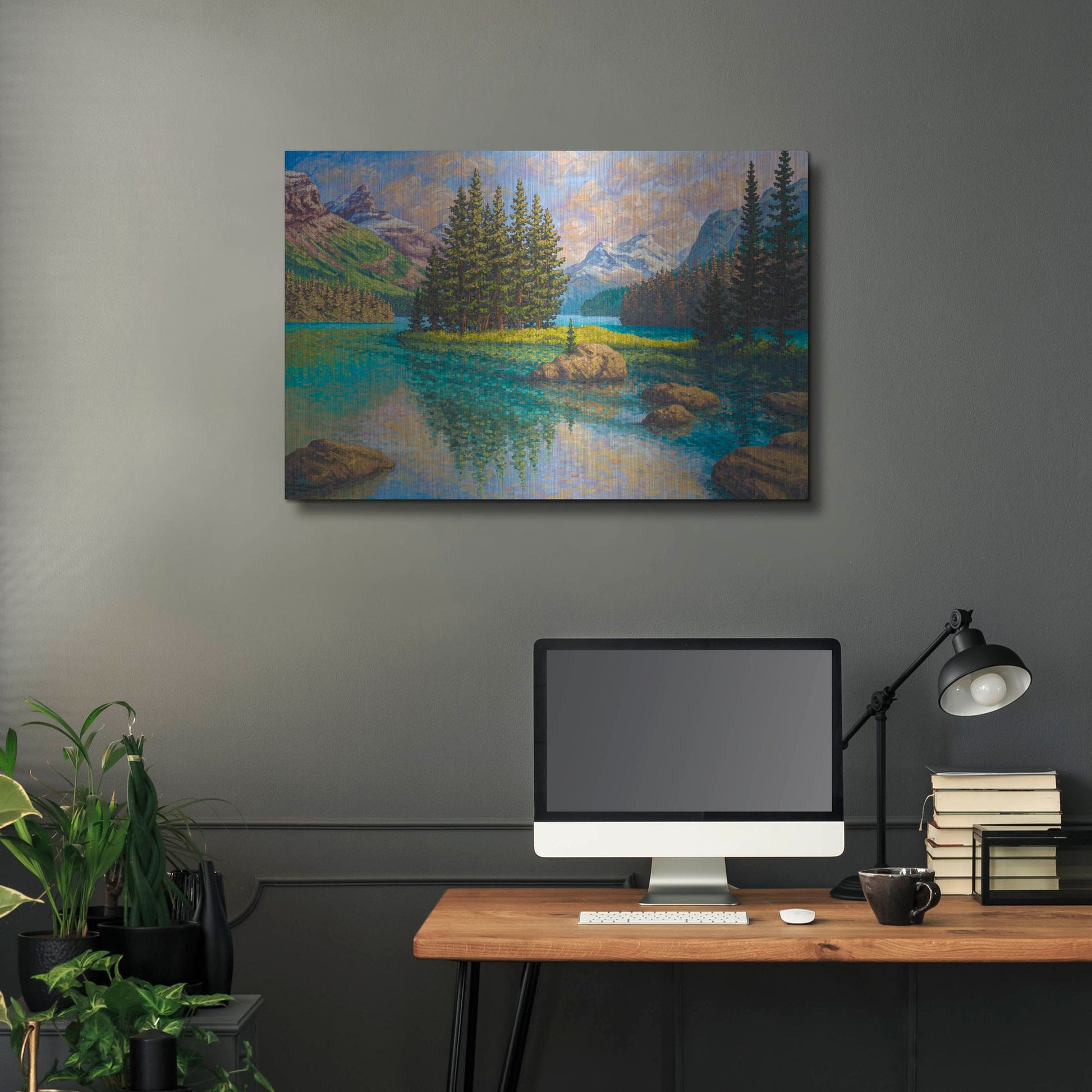 Luxe Metal Art 'Spirit Of Maligne' by Joe Reimer, Metal Wall Art,36x24