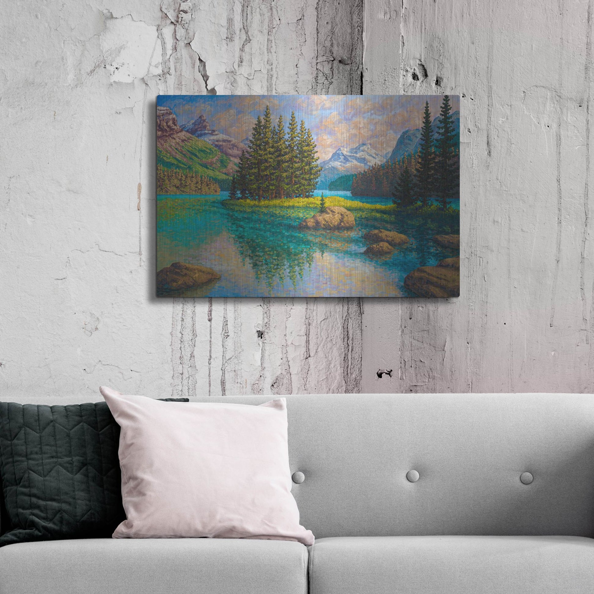 Luxe Metal Art 'Spirit Of Maligne' by Joe Reimer, Metal Wall Art,36x24