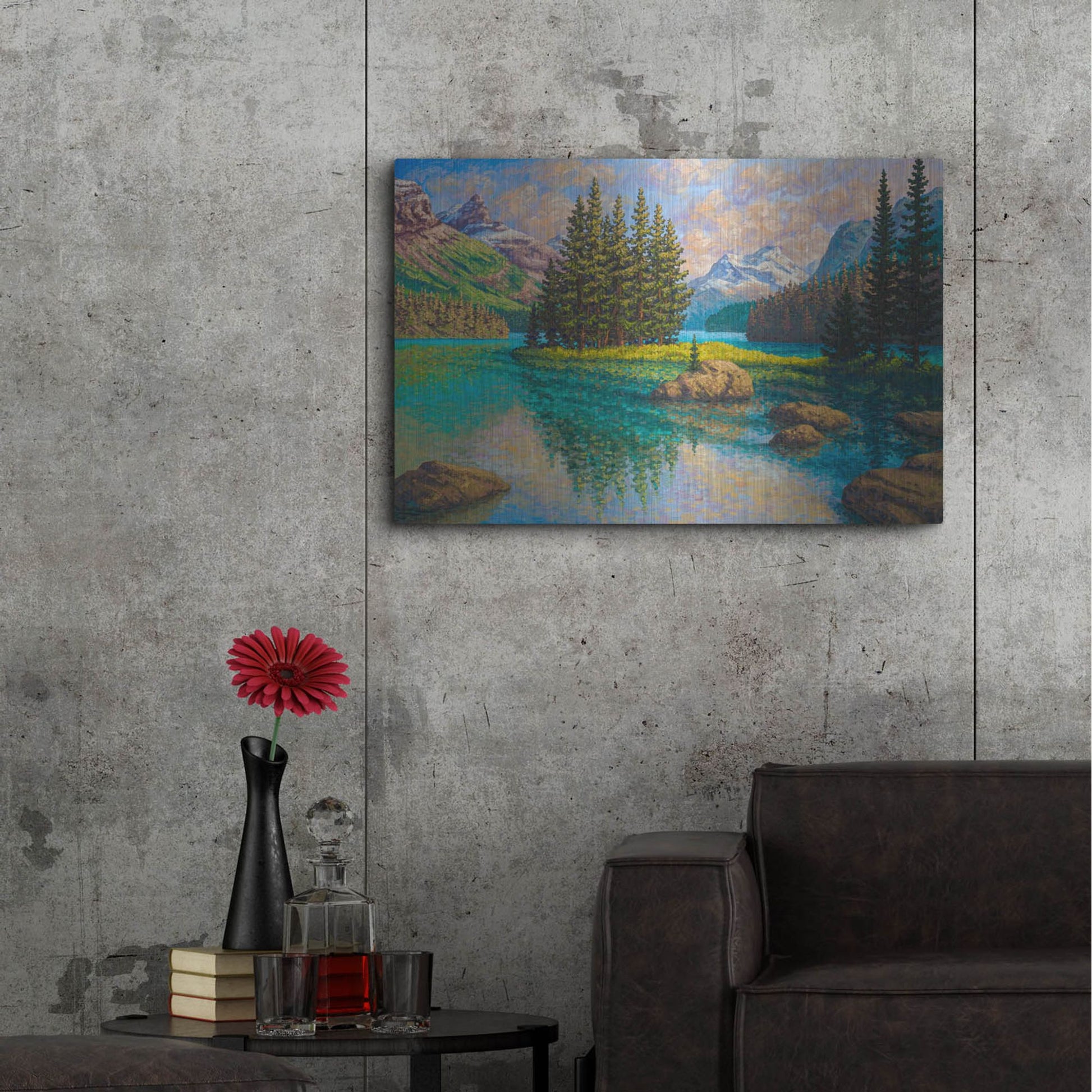 Luxe Metal Art 'Spirit Of Maligne' by Joe Reimer, Metal Wall Art,36x24