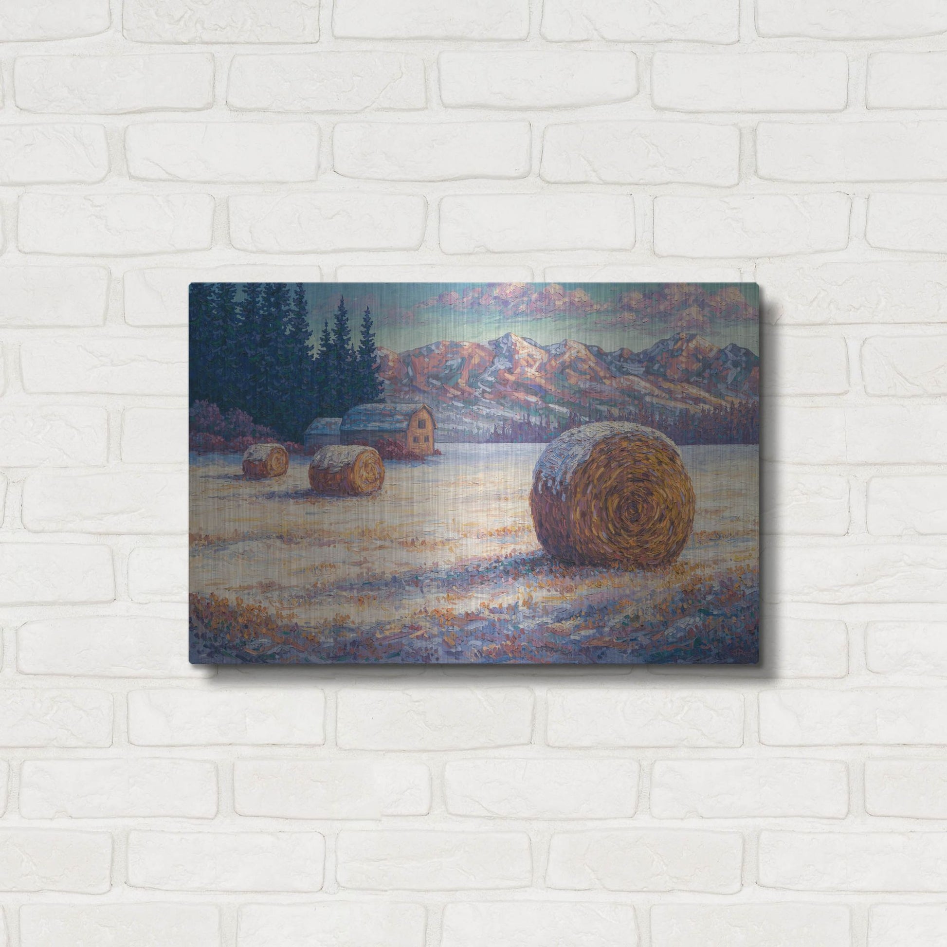 Luxe Metal Art 'Winter Morning In The Foothills' by Joe Reimer, Metal Wall Art,24x16