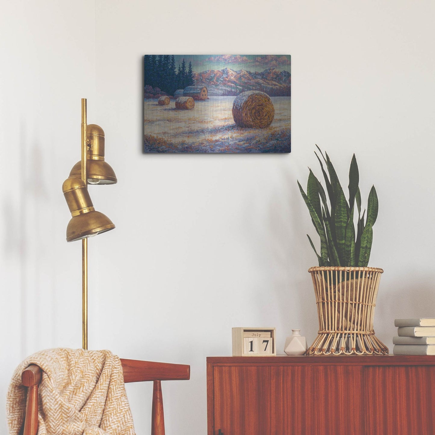 Luxe Metal Art 'Winter Morning In The Foothills' by Joe Reimer, Metal Wall Art,24x16