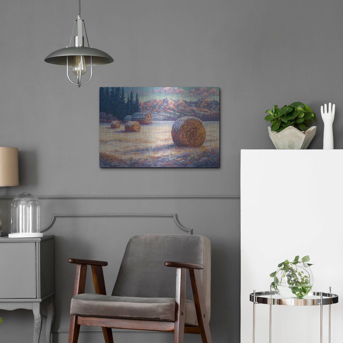 Luxe Metal Art 'Winter Morning In The Foothills' by Joe Reimer, Metal Wall Art,24x16