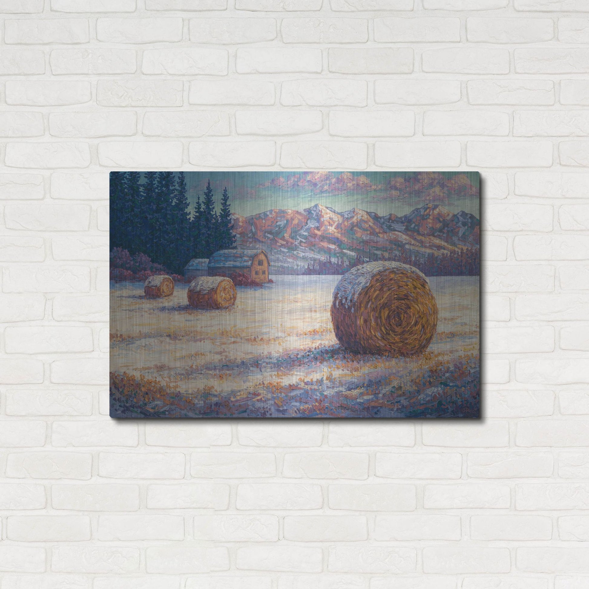 Luxe Metal Art 'Winter Morning In The Foothills' by Joe Reimer, Metal Wall Art,36x24