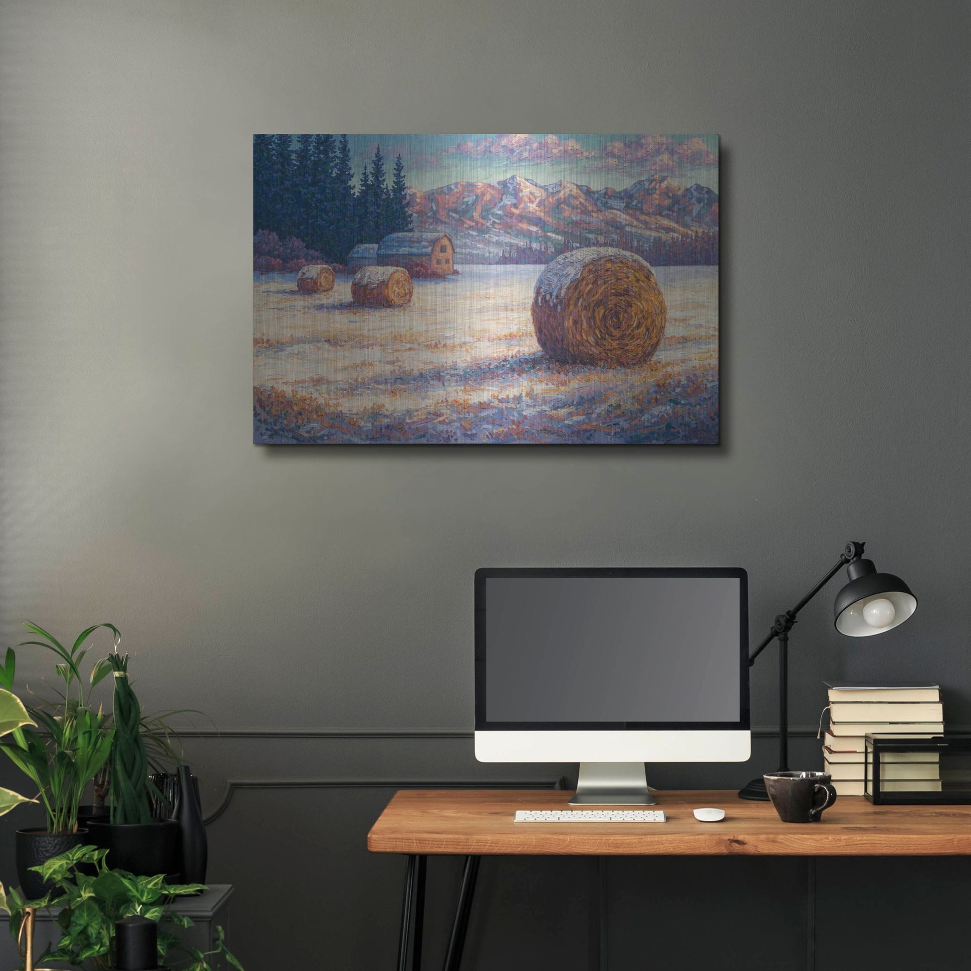 Luxe Metal Art 'Winter Morning In The Foothills' by Joe Reimer, Metal Wall Art,36x24