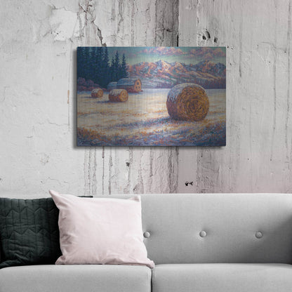 Luxe Metal Art 'Winter Morning In The Foothills' by Joe Reimer, Metal Wall Art,36x24