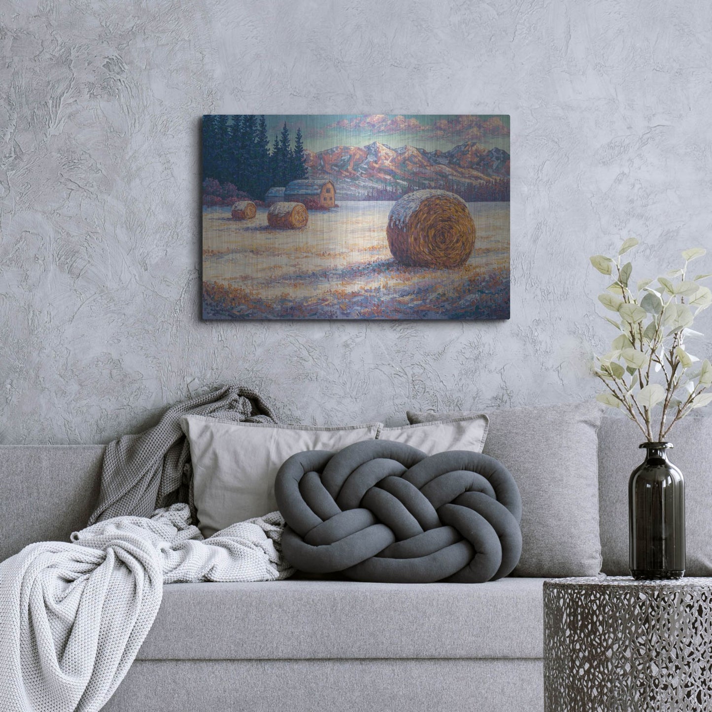 Luxe Metal Art 'Winter Morning In The Foothills' by Joe Reimer, Metal Wall Art,36x24