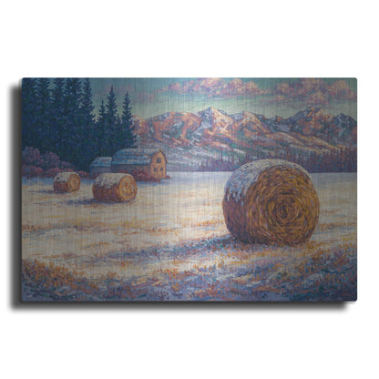 Luxe Metal Art 'Winter Morning In The Foothills' by Joe Reimer, Metal Wall Art