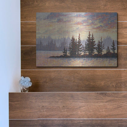 Luxe Metal Art 'Golden Elk Island' by Joe Reimer, Metal Wall Art,16x12