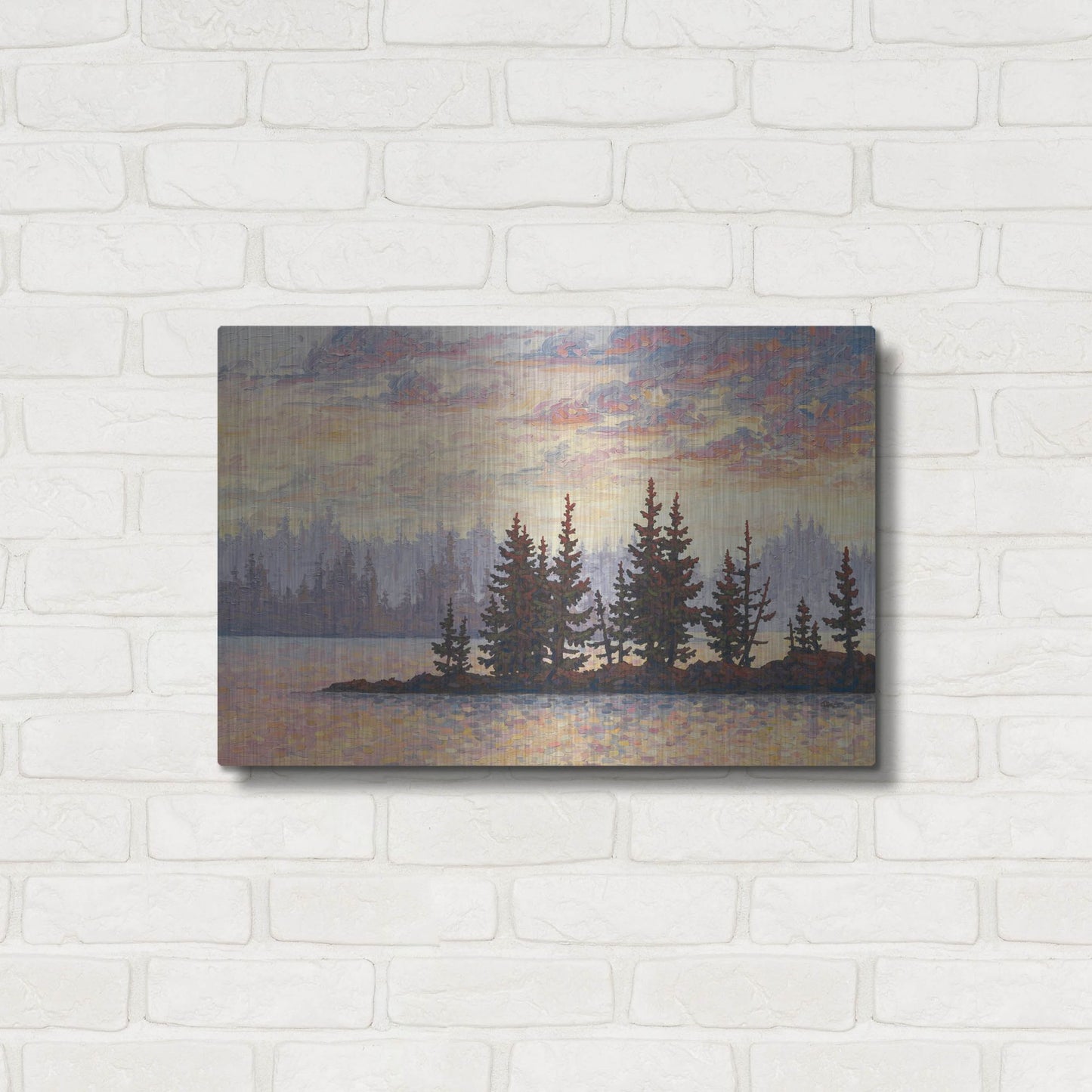 Luxe Metal Art 'Golden Elk Island' by Joe Reimer, Metal Wall Art,24x16