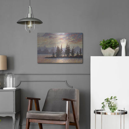 Luxe Metal Art 'Golden Elk Island' by Joe Reimer, Metal Wall Art,24x16