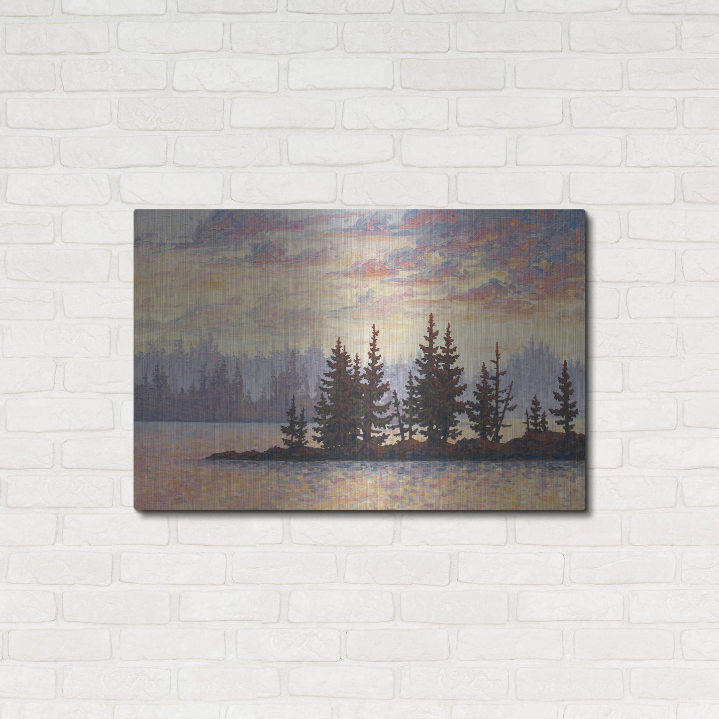 Luxe Metal Art 'Golden Elk Island' by Joe Reimer, Metal Wall Art,36x24