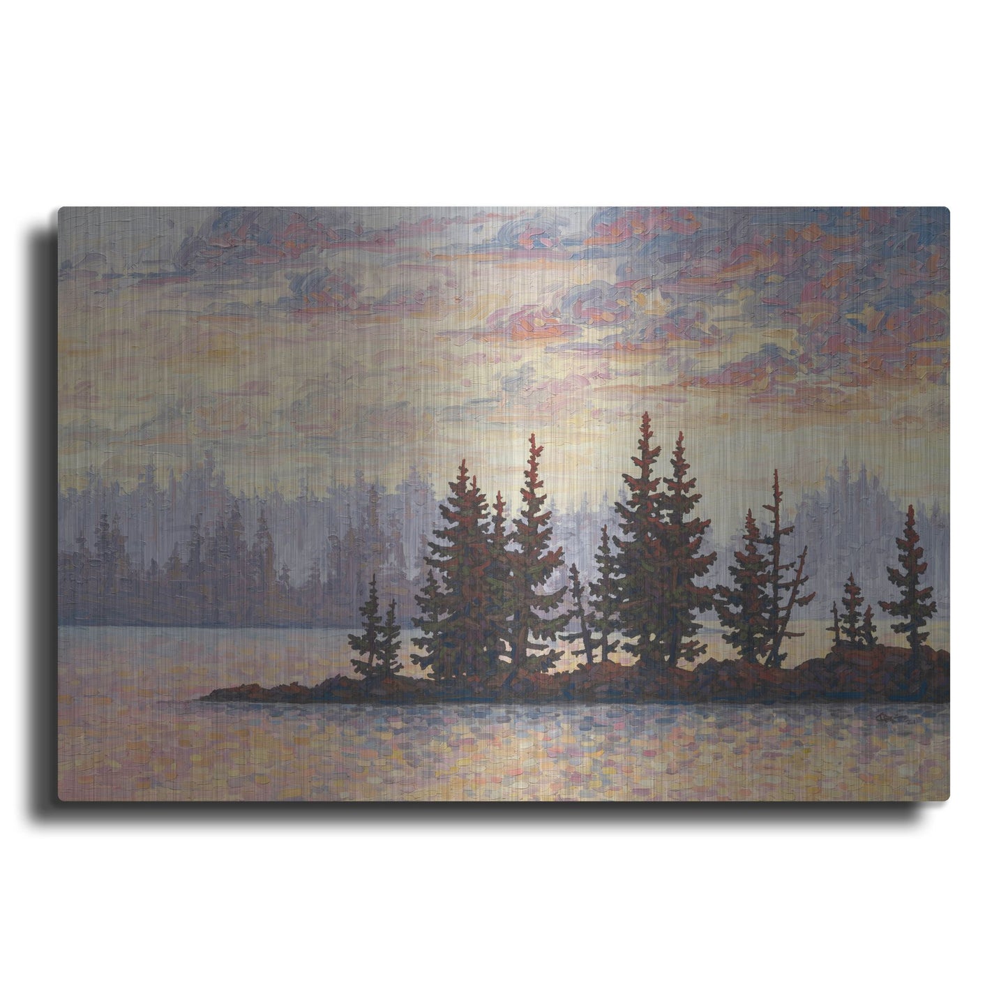 Luxe Metal Art 'Golden Elk Island' by Joe Reimer, Metal Wall Art