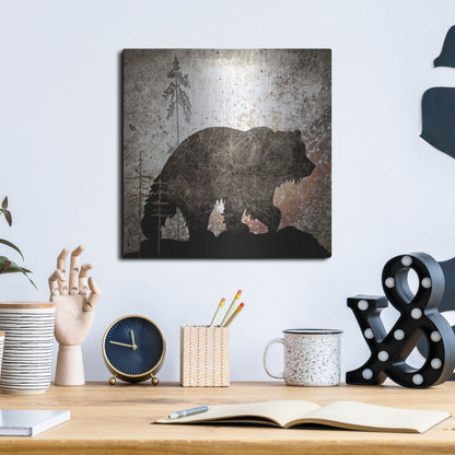 Luxe Metal Art 'Calling Bear' by Lightbox Journal, Metal Wall Art,12x12