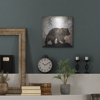 Luxe Metal Art 'Calling Bear' by Lightbox Journal, Metal Wall Art,12x12