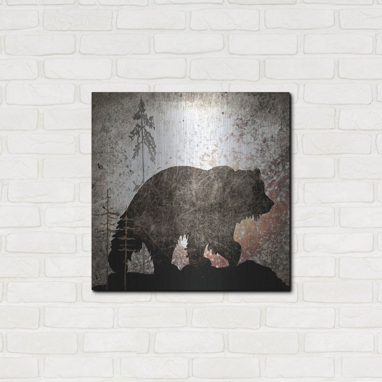 Luxe Metal Art 'Calling Bear' by Lightbox Journal, Metal Wall Art,24x24