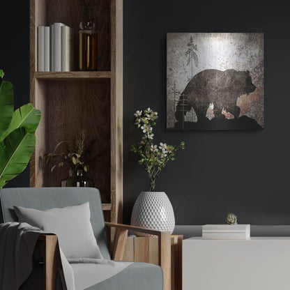 Luxe Metal Art 'Calling Bear' by Lightbox Journal, Metal Wall Art,24x24