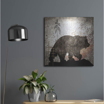 Luxe Metal Art 'Calling Bear' by Lightbox Journal, Metal Wall Art,24x24