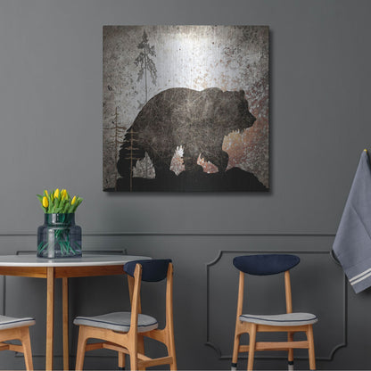 Luxe Metal Art 'Calling Bear' by Lightbox Journal, Metal Wall Art,36x36