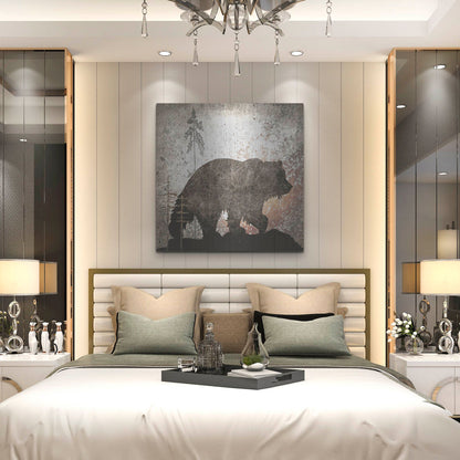 Luxe Metal Art 'Calling Bear' by Lightbox Journal, Metal Wall Art,36x36