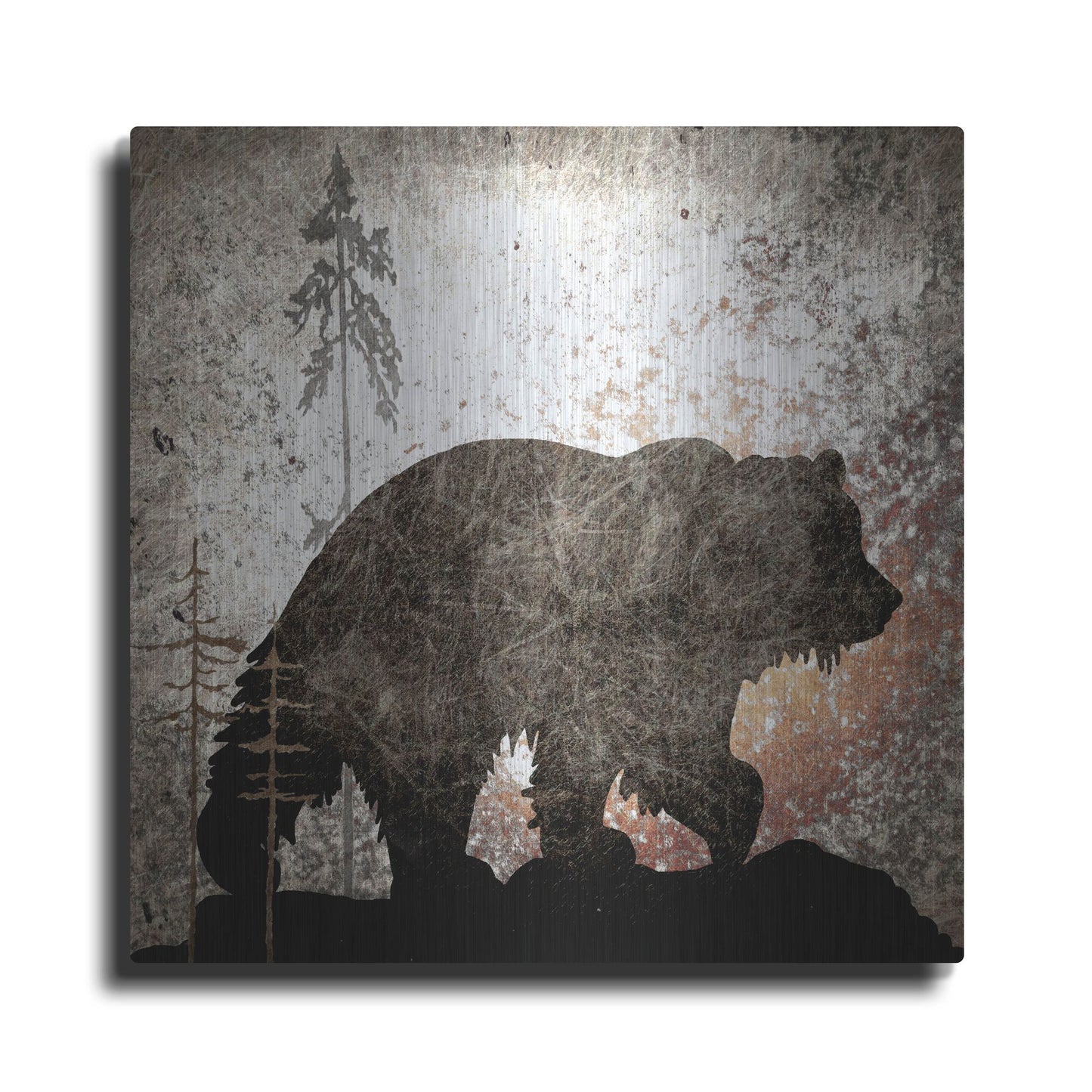 Luxe Metal Art 'Calling Bear' by Lightbox Journal, Metal Wall Art