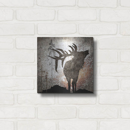 Luxe Metal Art 'Calling Elk' by Lightbox Journal, Metal Wall Art,12x12