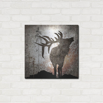 Luxe Metal Art 'Calling Elk' by Lightbox Journal, Metal Wall Art,24x24