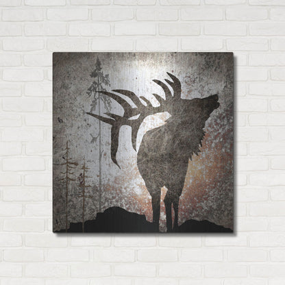 Luxe Metal Art 'Calling Elk' by Lightbox Journal, Metal Wall Art,36x36