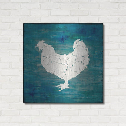 Luxe Metal Art 'Farm Chicken' by Lightbox Journal, Metal Wall Art,36x36