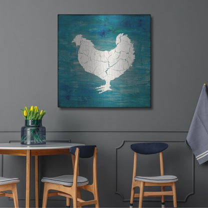 Luxe Metal Art 'Farm Chicken' by Lightbox Journal, Metal Wall Art,36x36