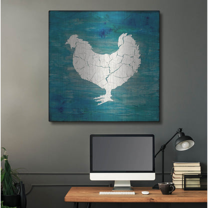 Luxe Metal Art 'Farm Chicken' by Lightbox Journal, Metal Wall Art,36x36
