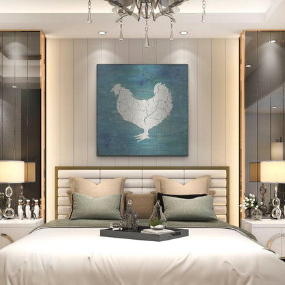 Luxe Metal Art 'Farm Chicken' by Lightbox Journal, Metal Wall Art,36x36