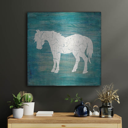 Luxe Metal Art 'Farm Horse' by Lightbox Journal, Metal Wall Art,24x24