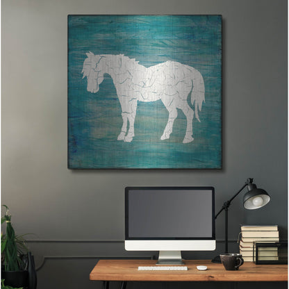 Luxe Metal Art 'Farm Horse' by Lightbox Journal, Metal Wall Art,36x36