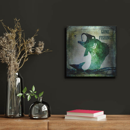 Luxe Metal Art 'Gone Fishing' by Lightbox Journal, Metal Wall Art,12x12