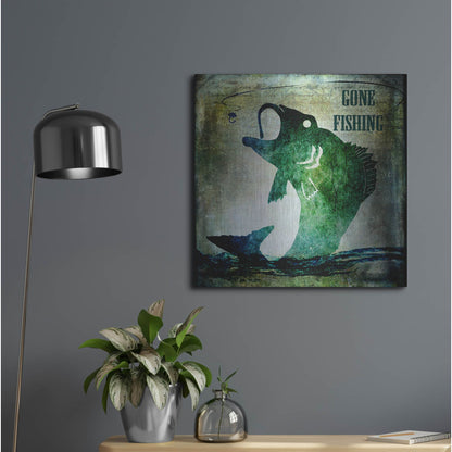 Luxe Metal Art 'Gone Fishing' by Lightbox Journal, Metal Wall Art,24x24