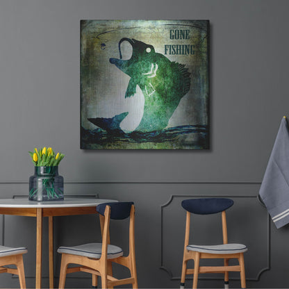 Luxe Metal Art 'Gone Fishing' by Lightbox Journal, Metal Wall Art,36x36