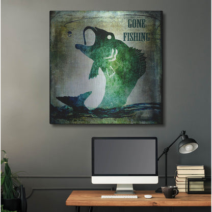 Luxe Metal Art 'Gone Fishing' by Lightbox Journal, Metal Wall Art,36x36