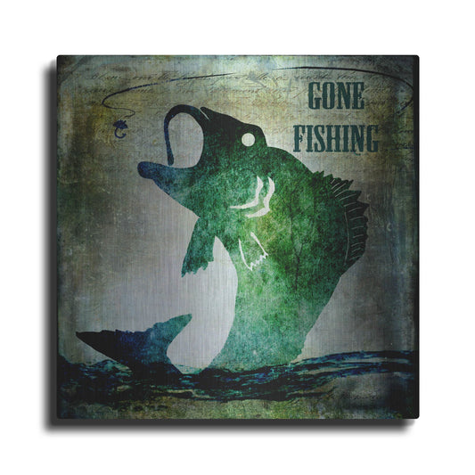 Luxe Metal Art 'Gone Fishing' by Lightbox Journal, Metal Wall Art