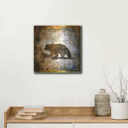 Luxe Metal Art 'High Country Bear' by Lightbox Journal, Metal Wall Art,12x12