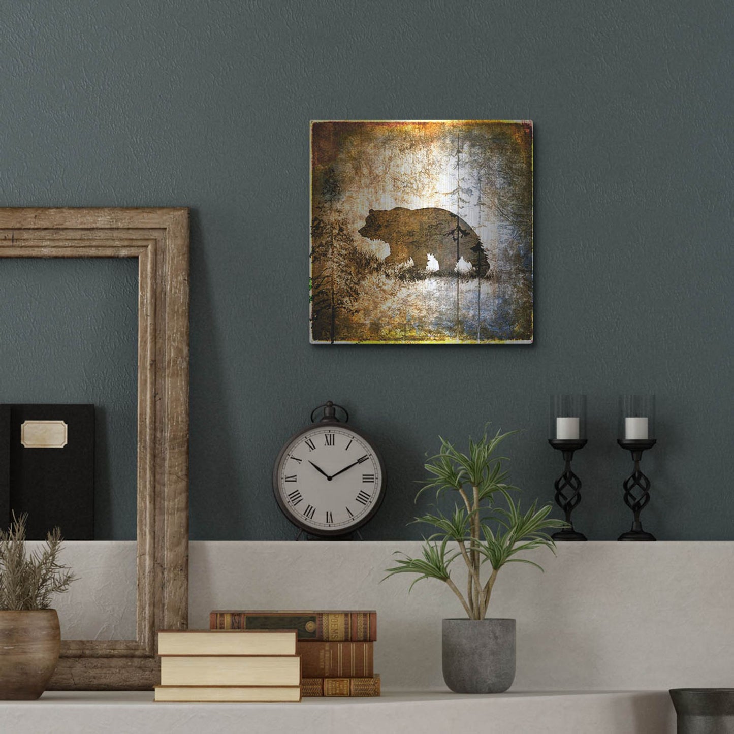 Luxe Metal Art 'High Country Bear' by Lightbox Journal, Metal Wall Art,12x12