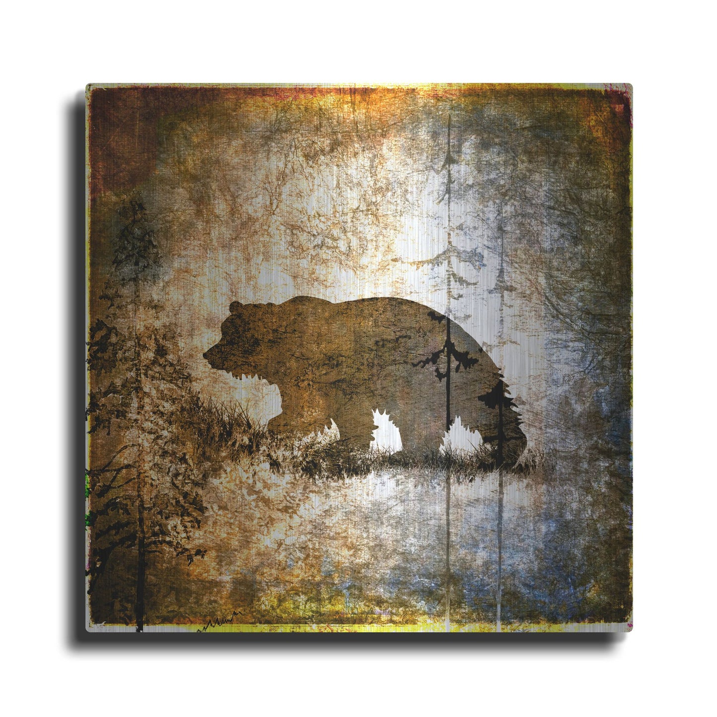 Luxe Metal Art 'High Country Bear' by Lightbox Journal, Metal Wall Art
