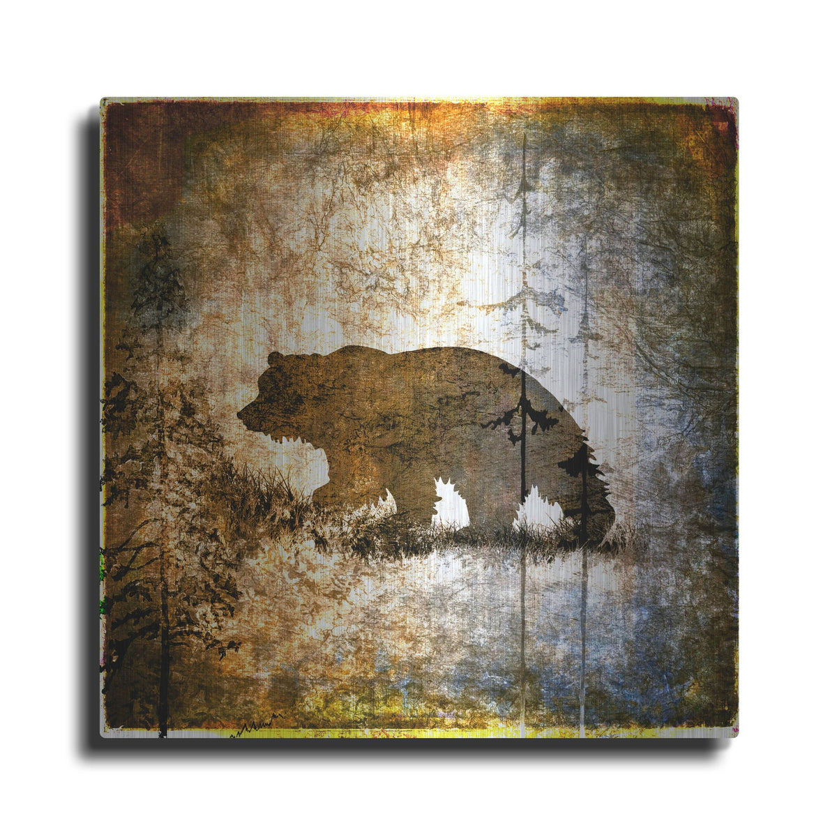 Luxe Metal Art 'High Country Bear' by Lightbox Journal, Metal Wall Art