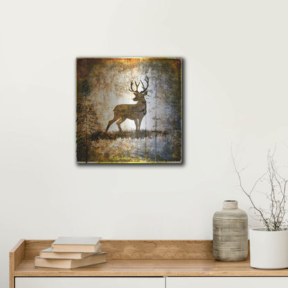 Luxe Metal Art 'High Country Deer' by Lightbox Journal, Metal Wall Art,12x12