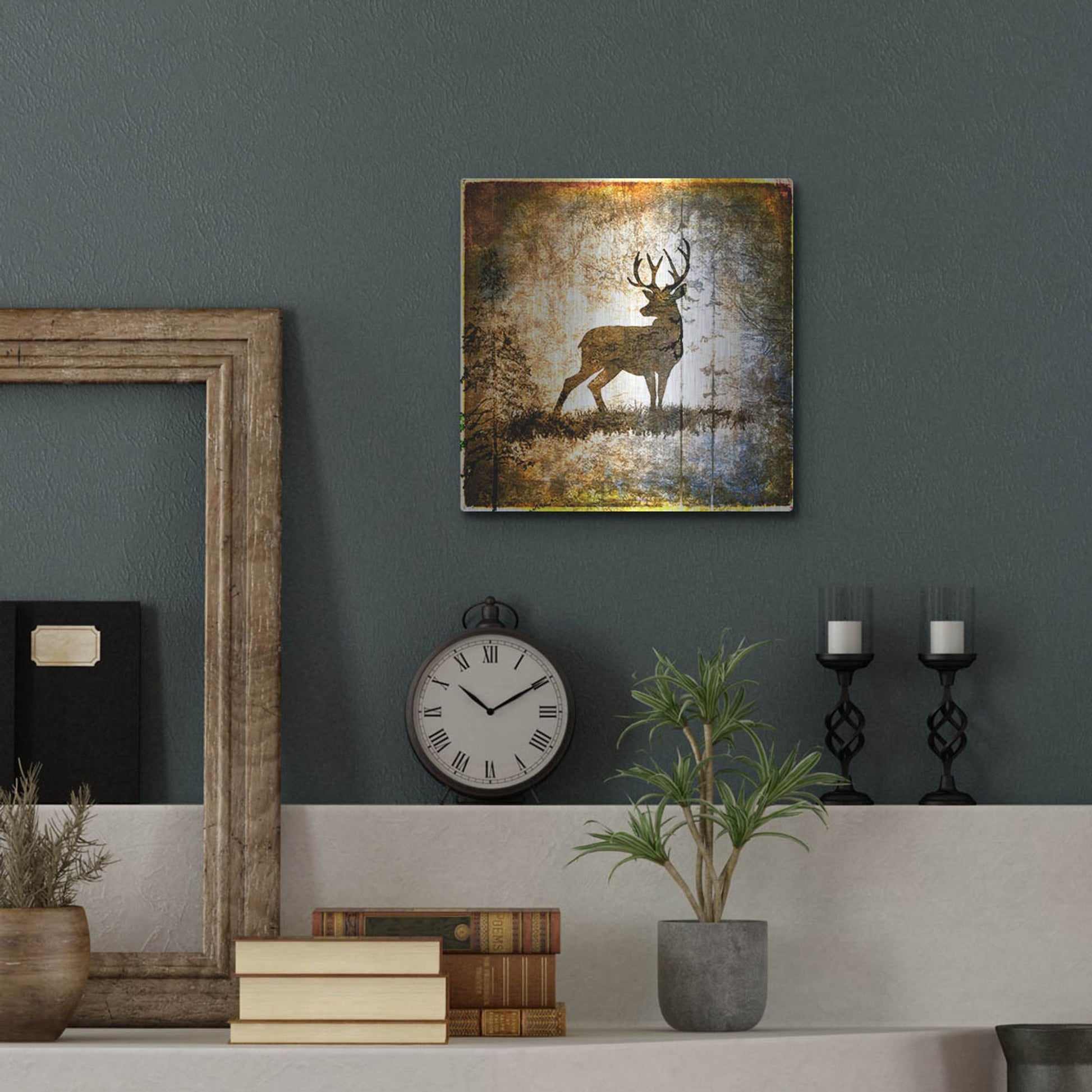Luxe Metal Art 'High Country Deer' by Lightbox Journal, Metal Wall Art,12x12