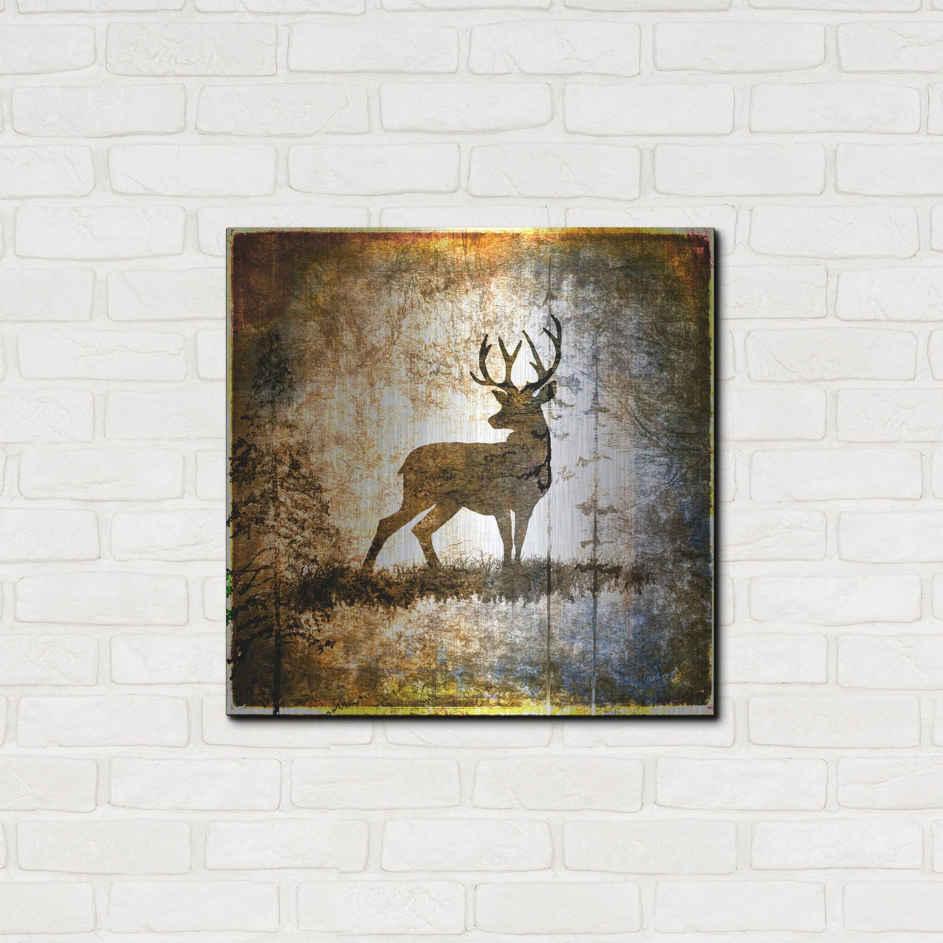 Luxe Metal Art 'High Country Deer' by Lightbox Journal, Metal Wall Art,24x24