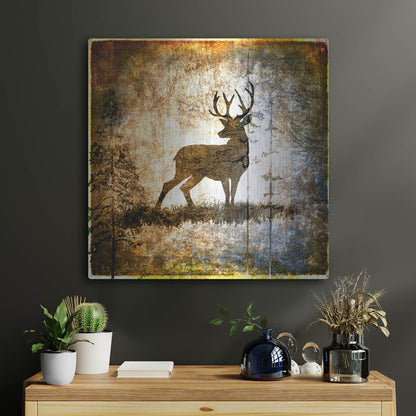 Luxe Metal Art 'High Country Deer' by Lightbox Journal, Metal Wall Art,24x24