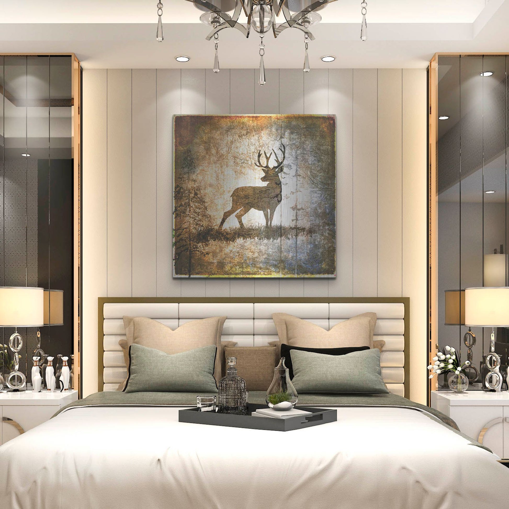 Luxe Metal Art 'High Country Deer' by Lightbox Journal, Metal Wall Art,36x36