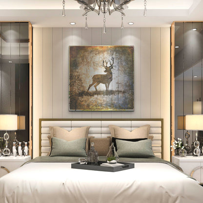 Luxe Metal Art 'High Country Deer' by Lightbox Journal, Metal Wall Art,36x36
