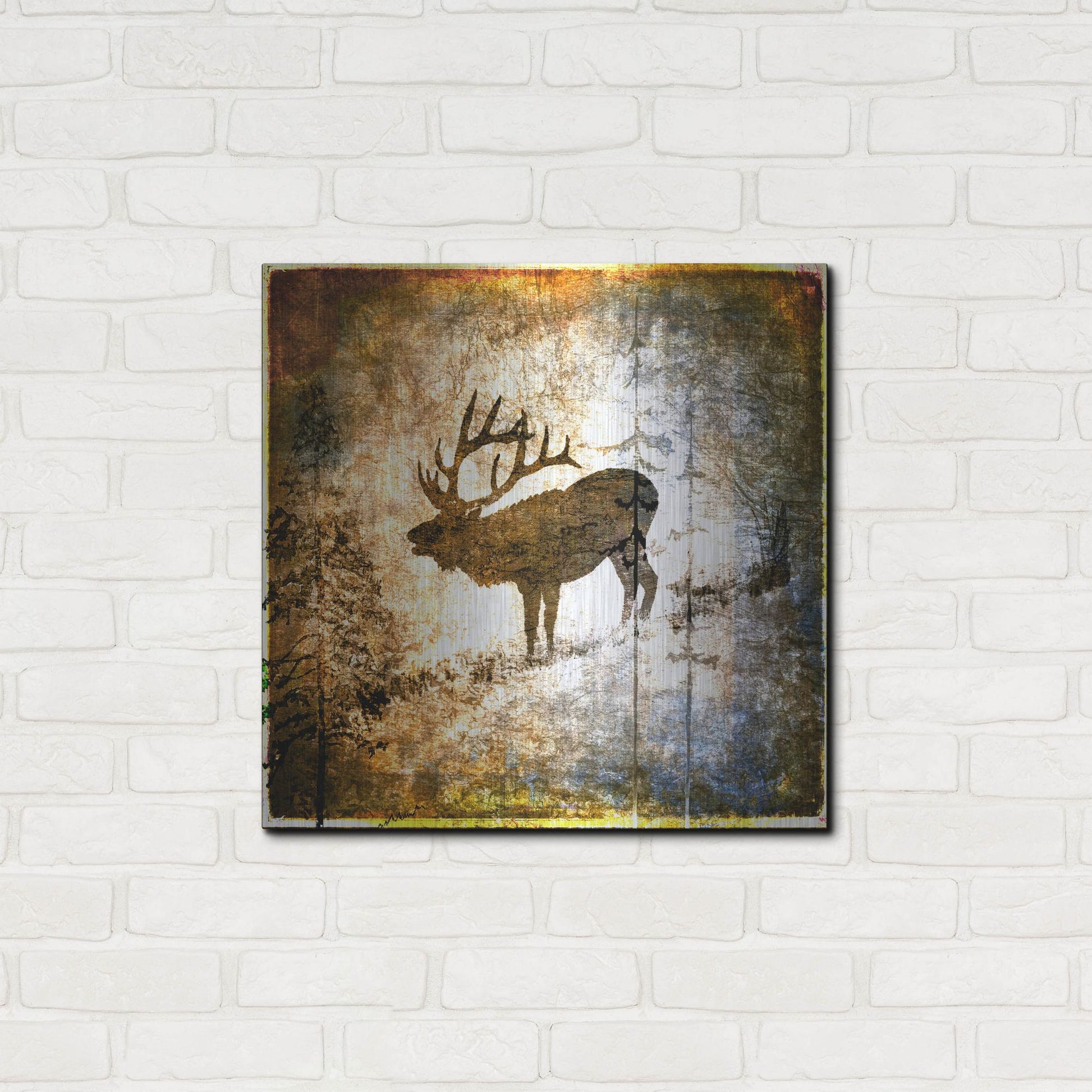 Luxe Metal Art 'High Country Elk' by Lightbox Journal, Metal Wall Art,24x24